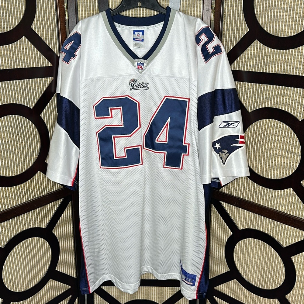 VTG Reebok TY LAW New England Patriots Jersey Size 56 3XL Hall of Famer Sewn